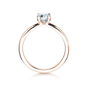 Engagement ring Classic 4 in 18K rosé gold with diamond 0.60ct H/SI
