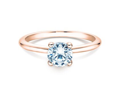 Engagement ring Classic 4 in 18K rosé gold with diamond 0.75ct G/IF