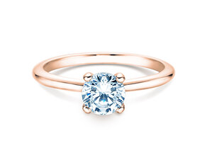 Engagement ring Classic 4 in 18K rosé gold with diamond 0.75ct G/IF