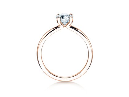 Engagement ring Classic 4 in 18K rosé gold with diamond 0.75ct G/IF