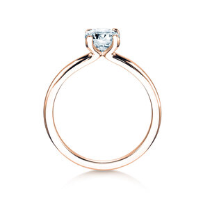 Engagement ring Classic 4 in 18K rosé gold with diamond 0.75ct G/IF