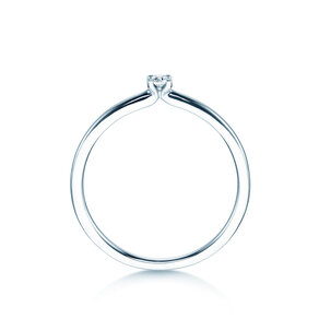 Engagement ring Classic 4 in 14K white gold with diamond 0.05ct H/SI