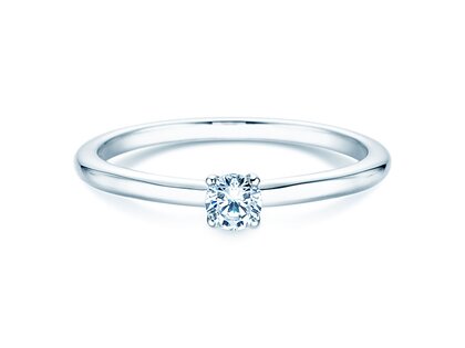 Engagement ring Classic 4 in silver 925/- with diamond 0.15ct H/SI