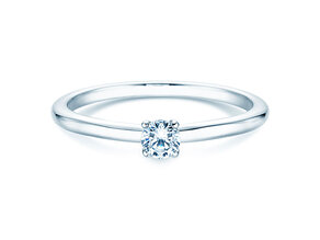 Engagement ring Classic 4 in silver 925/- with diamond 0.15ct H/SI