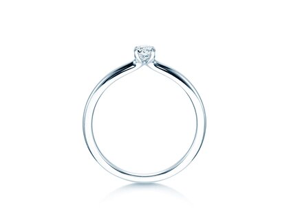 Engagement ring Classic 4 in silver 925/- with diamond 0.15ct H/SI