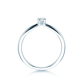Engagement ring Classic 4 in silver 925/- with diamond 0.15ct H/SI