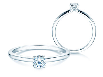 Engagement ring Classic 4 in white gold