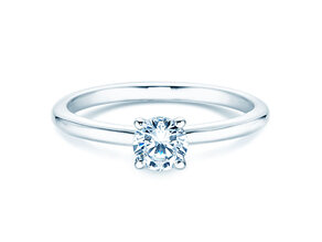 Engagement ring Classic 4 in 14K white gold with diamond 0.40ct H/SI