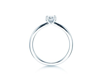 Engagement ring Classic 4 in 14K white gold with diamond 0.40ct H/SI