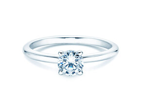 Engagement ring Classic 4 in 14K white gold with lab-grown diamond 0.50ct E/VS