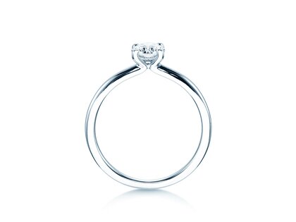Engagement ring Classic 4 in 14K white gold with lab-grown diamond 0.50ct E/VS