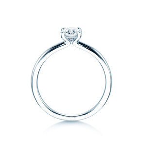 Engagement ring Classic 4 in 14K white gold with lab-grown diamond 0.50ct E/VS