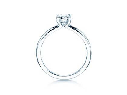 Engagement ring Classic 4 in 9K white gold with diamond 0.60ct H/SI