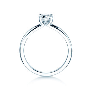 Engagement ring Classic 4 in 9K white gold with diamond 0.60ct H/SI
