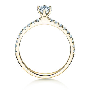 Engagement ring Classic Pavé in 18K yellow gold with diamonds 0.60ct G/SI