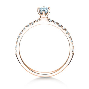 Engagement ring Classic Pavé in 14K rosé gold with diamonds 0.40ct G/SI