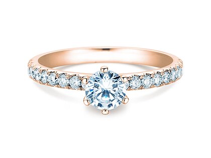 Engagement ring Classic Pavé in rose gold