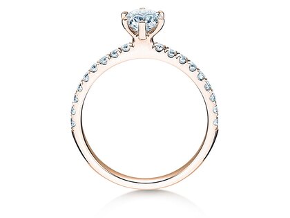 Engagement ring Classic Pavé in rose gold