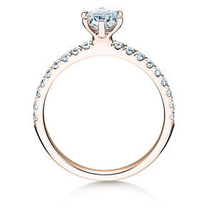 Engagement ring Classic Pavé in rose gold