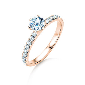 Engagement ring Classic Pavé in rose gold