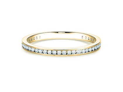 Engagement ring Endless Love in 14K yellow gold with diamonds 0.20ct G/SI