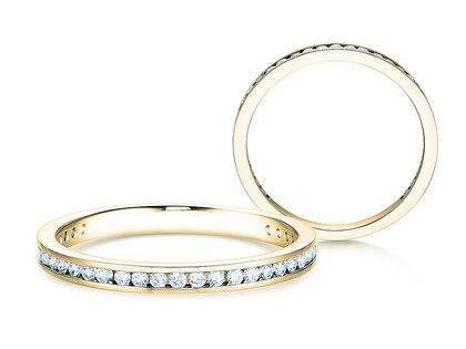Engagement ring Endless Love in 14K yellow gold with diamonds 0.33ct G/SI
