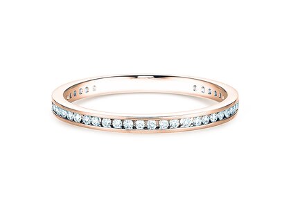 Engagement ring Endless Love in 18K rosé gold with diamonds 0.20ct G/SI