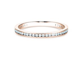 Engagement ring Endless Love in 18K rosé gold with diamonds 0.20ct G/SI