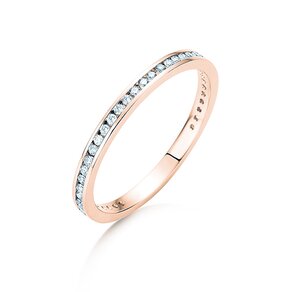 Engagement ring Endless Love in 18K rosé gold with diamonds 0.20ct G/SI