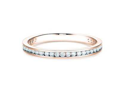 Engagement ring Endless Love in 9K rosé gold with diamonds 0.33ct G/SI