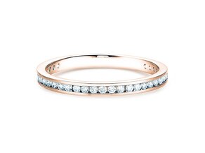 Engagement ring Endless Love in 9K rosé gold with diamonds 0.33ct G/SI