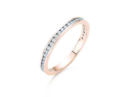 Engagement ring Endless Love in 9K rosé gold with diamonds 0.33ct G/SI