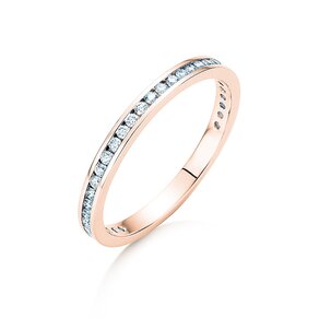 Engagement ring Endless Love in 9K rosé gold with diamonds 0.33ct G/SI