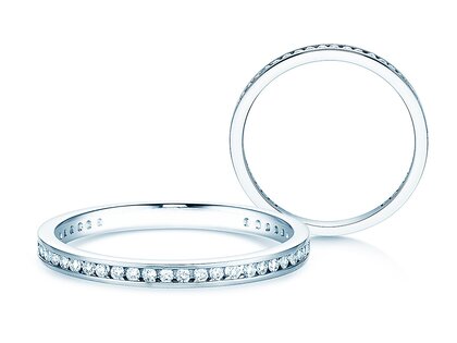Engagement ring Endless Love in 14K white gold with diamonds 0.20ct G/SI