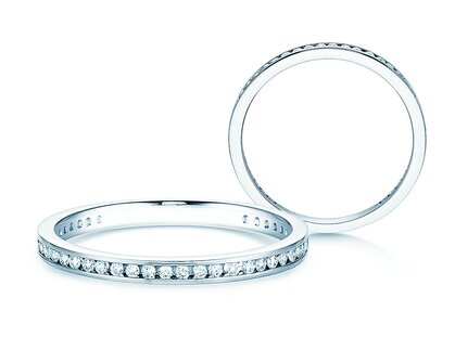 Engagement ring Endless Love in 18K white gold with diamonds 0.20ct