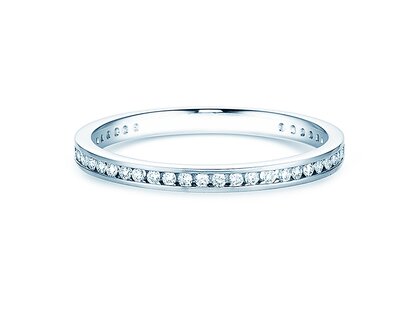 Engagement ring Endless Love in 14K white gold with diamonds 0.20ct G/SI
