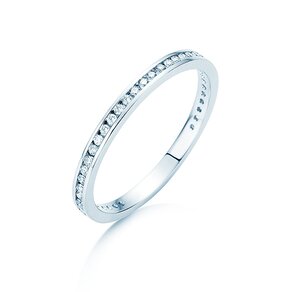 Engagement ring Endless Love in 14K white gold with diamonds 0.20ct G/SI
