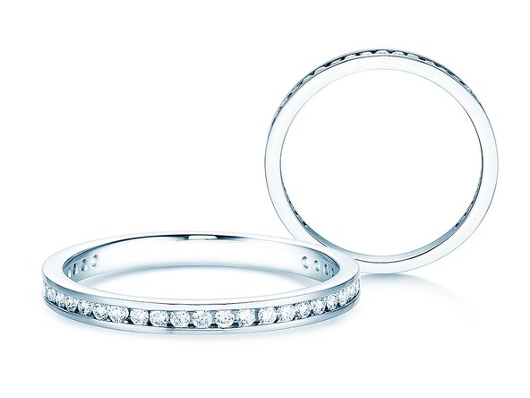 Engagement ring Endless Love in 9K white gold with diamonds 0.33ct G/SI