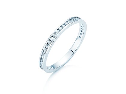 Engagement ring Endless Love in 9K white gold with diamonds 0.33ct G/SI