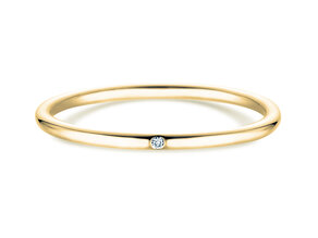 Engagement ring Promise Petite in 9K yellow gold with diamond 0.005ct G/SI