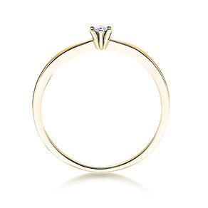Engagement ring Classic Petite in 14K yellow gold with diamond 0.07ct G/SI