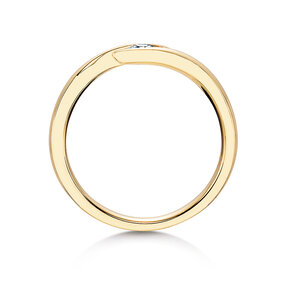 Engagement ring Twist in 14K yellow gold with diamond 0.20ct H/SI