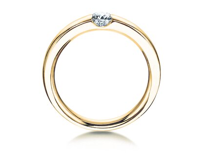 Engagement ring Destiny in 14K yellow gold with diamond 0.20ct H/SI