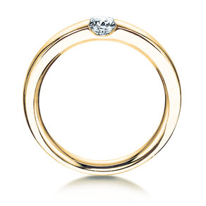 Engagement ring Destiny in 14K yellow gold with diamond 0.20ct H/SI