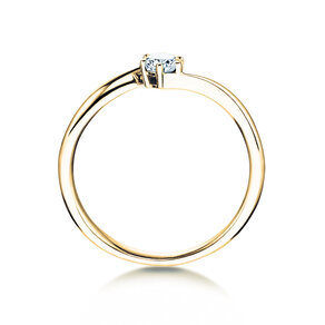 Engagement ring Devotion in 18K yellow gold with diamond 0.10ct H/SI