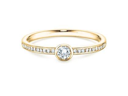 Engagement ring Eternal Pavé in 14K yellow gold with diamonds 0.70ct G/SI