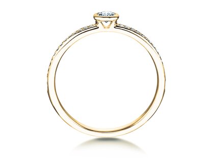 Engagement ring Eternal Pavé in 14K yellow gold with diamonds 0.70ct G/SI