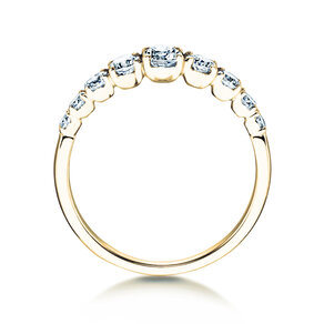 Engagement ring 9 Diamonds in 14K yellow gold with diamonds 0.43ct G/SI