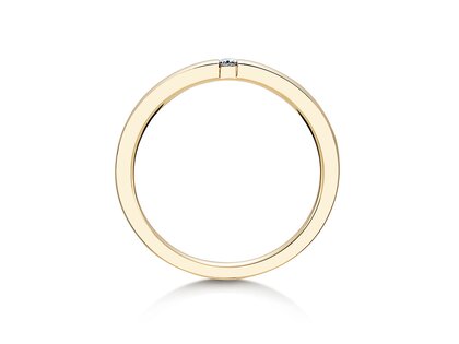 Engagement ring Infinity in 14K yellow gold with diamond 0.03ct H/SI
