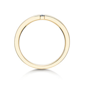 Engagement ring Infinity in 14K yellow gold with diamond 0.03ct H/SI